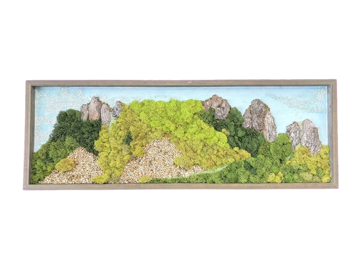 Moss Art — #0727 — Handcrafted moss art by AguaClara Studio