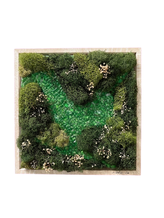 Moss Art — #0728 — Handcrafted moss art by AguaClara Studio