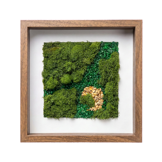 Shadow Box Small — #0427 — Handcrafted moss art by AguaClara Studio