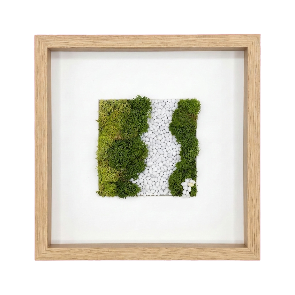 Shadow Box Small — #0429 — Handcrafted moss art by AguaClara Studio