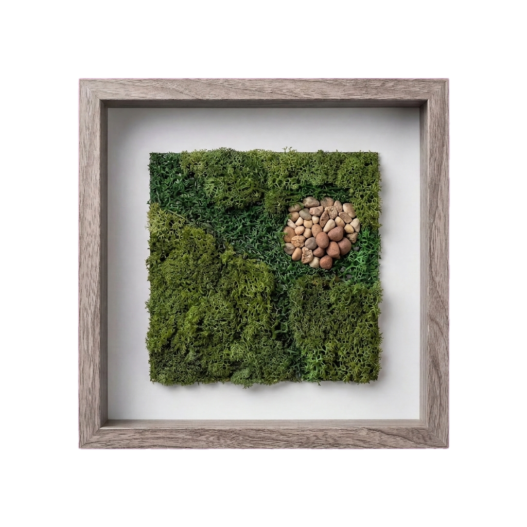 Shadow Box Small — #0497 — Handcrafted moss art by AguaClara Studio
