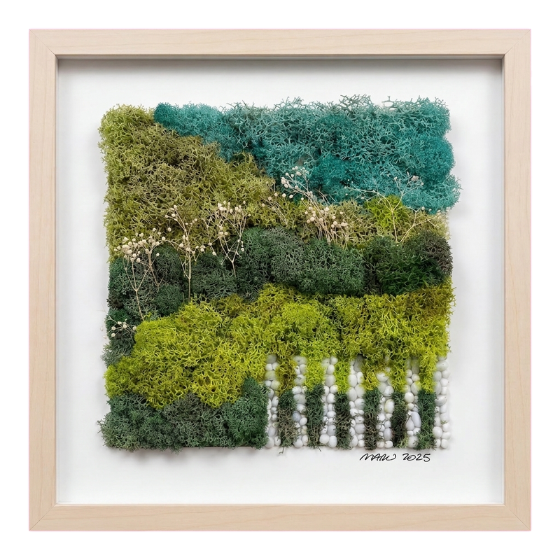 Shadow Box Small — #0509 — Handcrafted moss art by AguaClara Studio