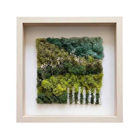 Shadow Box Small — #0555 — Handcrafted moss art by AguaClara Studio