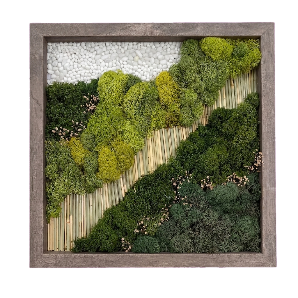 Simple Frame — #0526 — Handcrafted moss art by AguaClara Studio