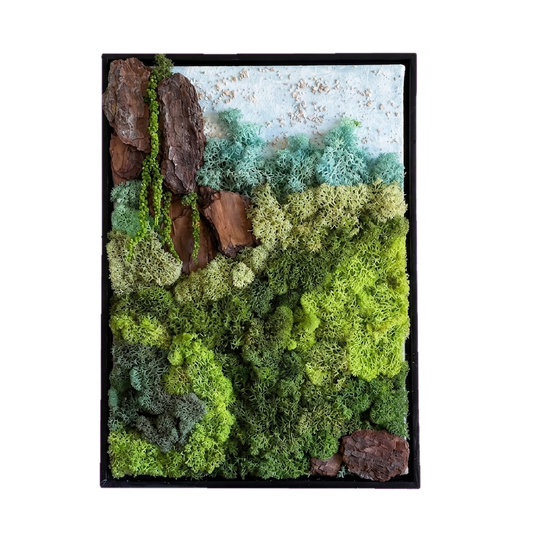 Simple Frame — #0536 — Handcrafted moss art by AguaClara Studio