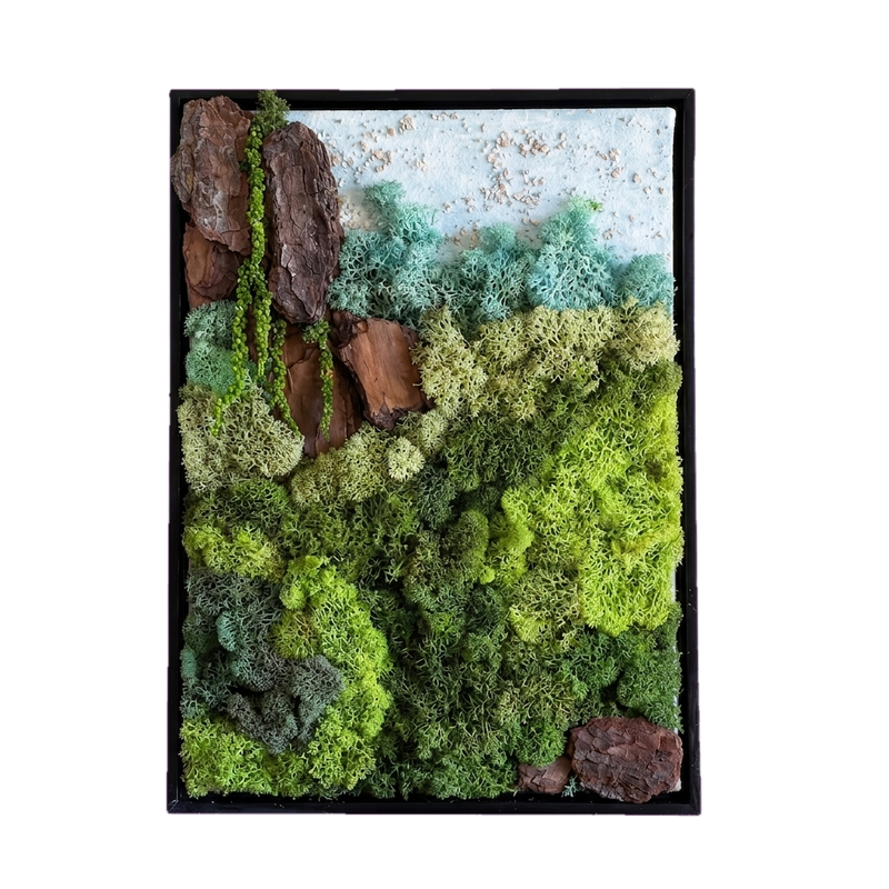 Simple Frame — #0536 — Handcrafted moss art by AguaClara Studio