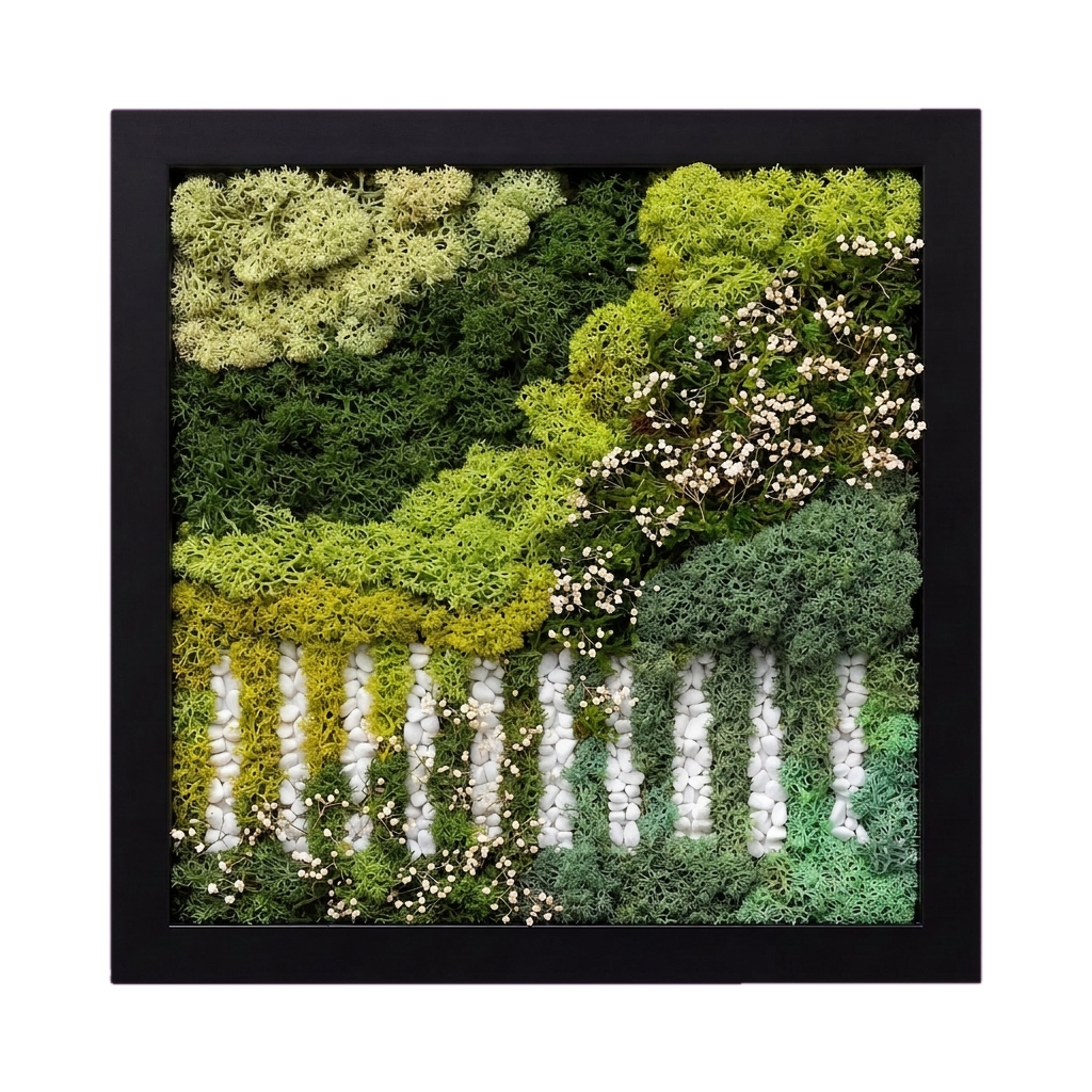 Simple Frame — #0539 — Handcrafted moss art by AguaClara Studio