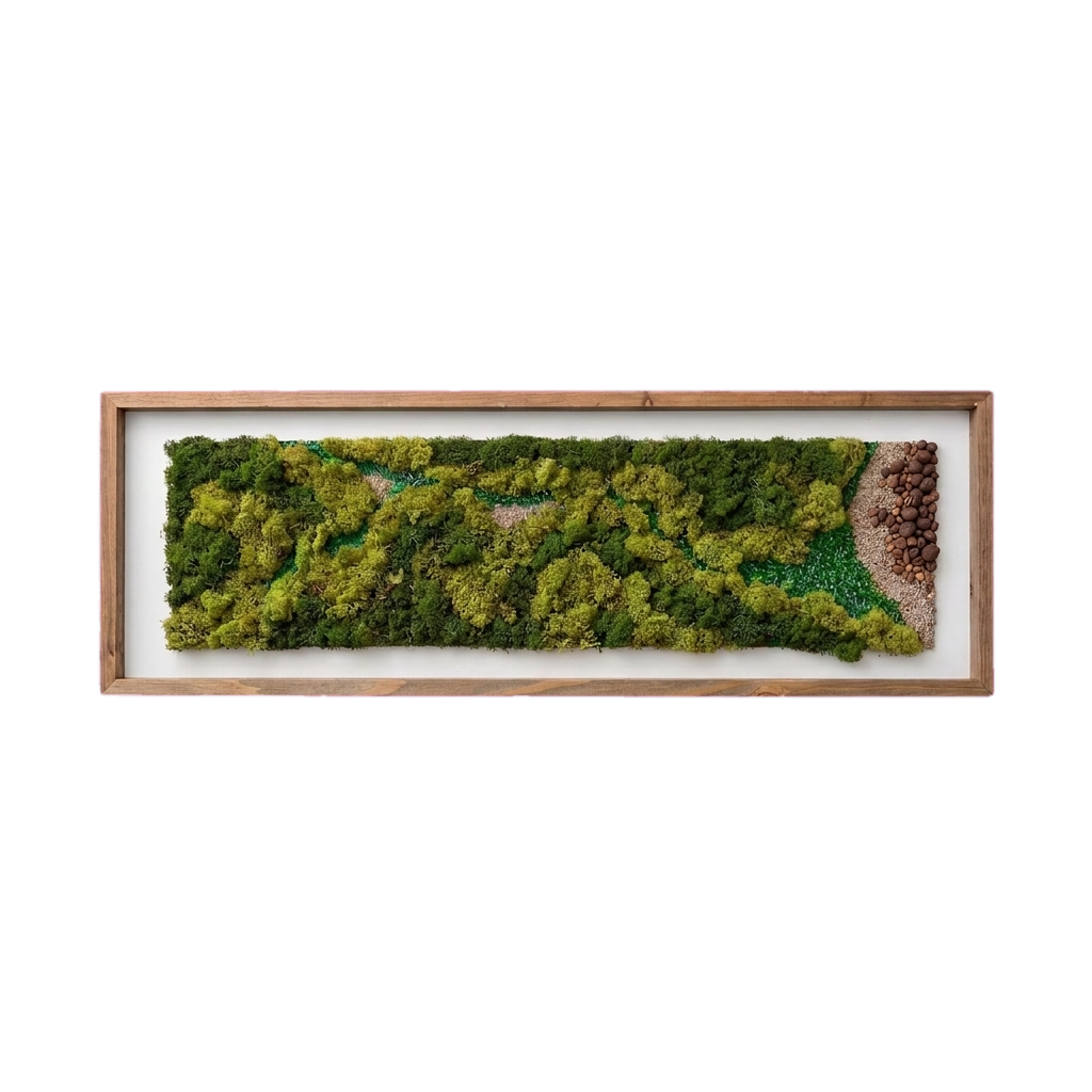 Simple Frame — #0611 — Handcrafted moss art by AguaClara Studio